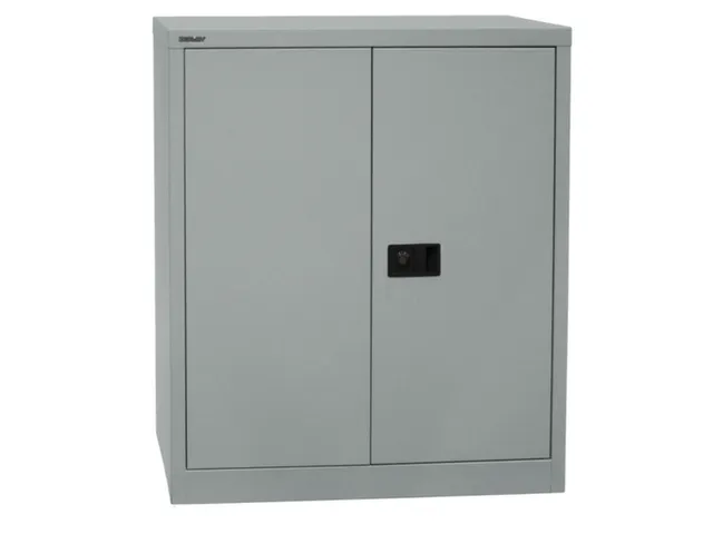 kantoorkast openslaande deuren HxBxD 1000x914x400mm Stalen zilverkleur