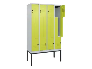 Z-garderobekast,HxBxD 2120x1200x500mm,vak B 150/300mm,draaigrendel - 2