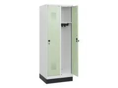 schoollocker,HxBxD 1630x600x500mm,2vak,vak B 300mm,draaigrendel,sokkel