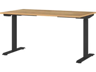 Elektrisch ihv bureau,HxBxD 720-1200x1400x800mm,blad Navarra-eiken - 1