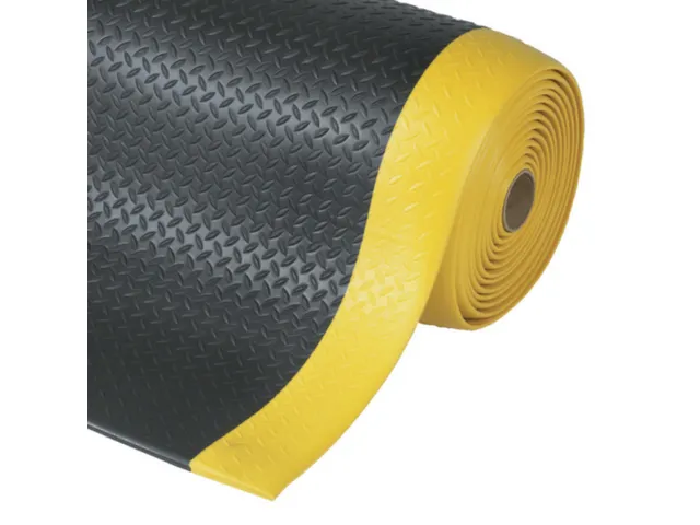 antivermoeidheidsmat,mat,HxLxB 12,7x1500x910mm,vinyl,geribd,zwart/geel