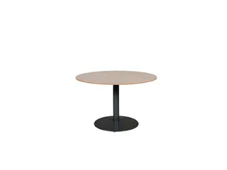 Linesto Vergadertafel Vaste Hoogte 120 Rond Havana/Kersen 25mm Zwart - 1