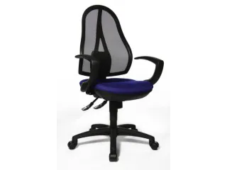 Bureaustoel Zitting Blauw Netrug Zwart Zitting H X B X D 430-510X 480X - 2