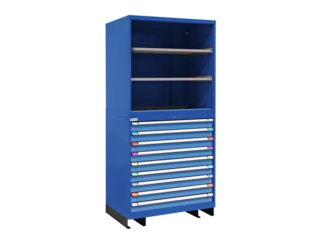 combikast,HxBxD 2100x805x695mm,9lade(n),key lock,2xStalen bodem