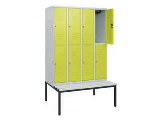 Dubbeldekse dekenkist,HxBxD 1950x1200x815mm,4x2vak.,vak B 300mm - 2