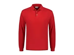 Polo à manches longues Santino Matt, rouge, taille S, la piece