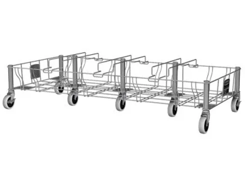 OUTLET Slim Jim vierdubbele RVS dolly, Rubbermaid