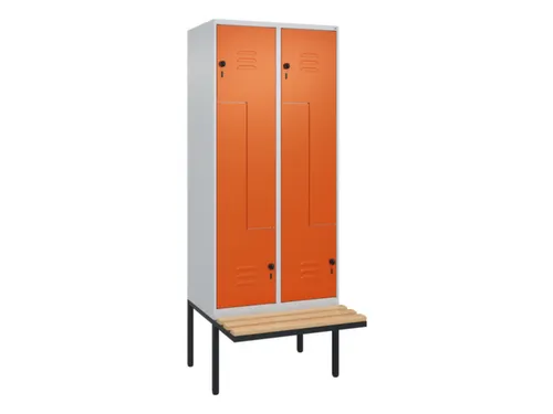 Z-garderobekast,HxBxD 2120x800x815mm,4vak,vak B 400mm,draaigrendel