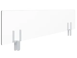 hygiënescherm 270x1570mm tafelscheidingswand PMMA frame staal wit - 1
