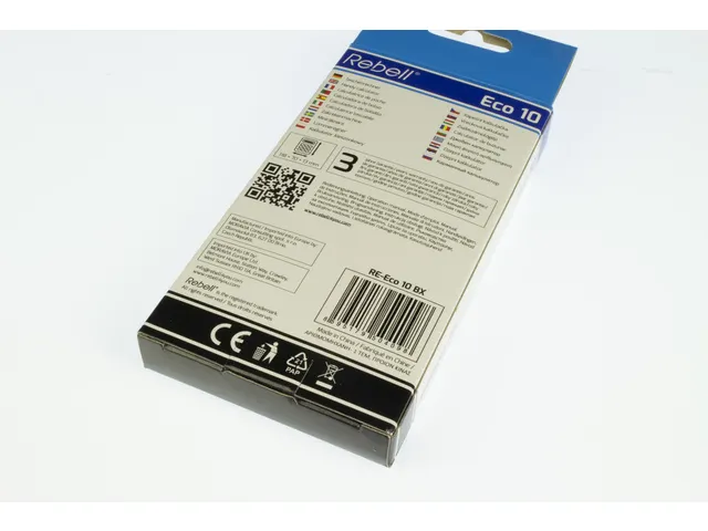 Calculator Rebell ECO 10 BX zwart hand 8 digit Blauwe Engel certificaa