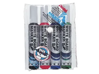 Viltstift Pentel MWL5M Maxiflo whiteboard assorti 3mm 4stuks - 1
