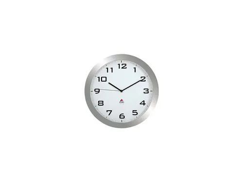De Alba Horissimo M is een grote analoge wandklok 38 cm. zilvergrijs m