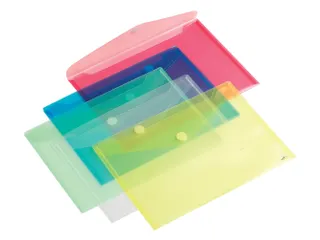 Enveloptas HF2 A4 335x240mm dwars PP transparant rood - 2
