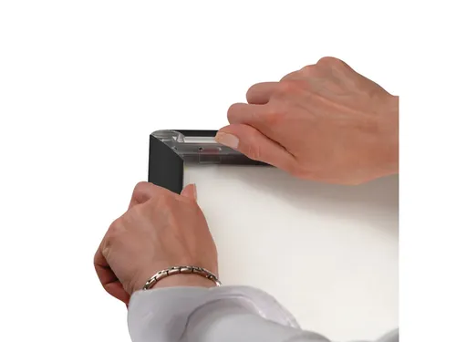 Kliklijst Seco A4 zwart 25mm Aluminium frame, anti-glans PVC voorkant