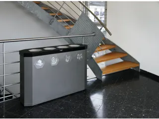 afvalverzamelstation,3x45l,HxBxD 830x950x355mm,3opening(en) - 3