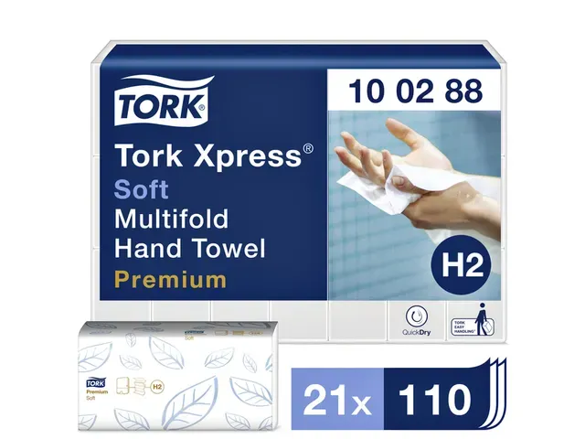 Essuie-mains Tork Xpress H2 Soft Interfold 100288 2 épaisseurs