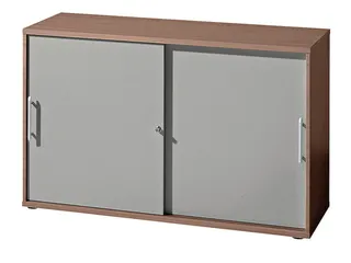 Schuifdeurkast Hxbxd 1100X1200X400Mm 3 Oh Kastromp/front Noten/zilver - 1