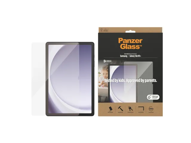 PanzerGlass Samsung Galaxy Tab A9+, Gehard glas, Polyethyleentereftala