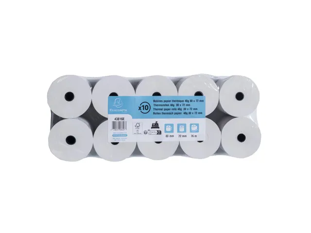 Thermische papierrollen voor kasregisters 1 laags 80x80x12mm