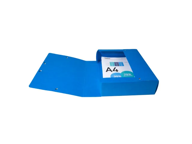 Klasseerdoos glansk. rug 80mm A4 blauw
