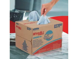 WypAll 8370 doek X60 Hydroknit 1-laags blauw draagdoos - 4