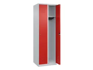locker,HxBxD 1850x600x500mm,2vak,vak B 300mm,cil.-slot,staand op vloer - 1