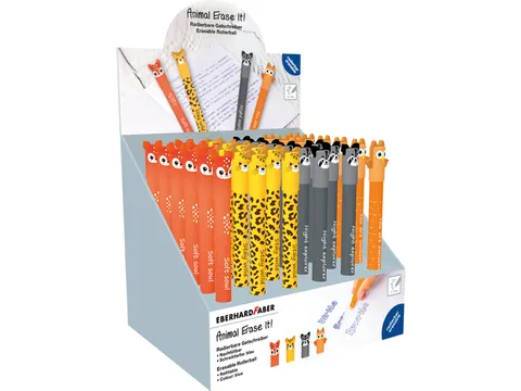 Gelpen Eberhard Faber Animal Erase-It 36 stuks in display (luipaard,wa