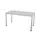 Vergadertafel Hxbxd 74x140x70cm 4-poots Aluzilver Mp-lichtgrijs