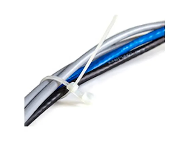 20cm Kabelbinders met montagegat 4mm wit 100 stuks