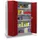 Vouwdeurkast 1950x1200x400mm 4legborden Verzinkt Ral7035 Front Ral3000
