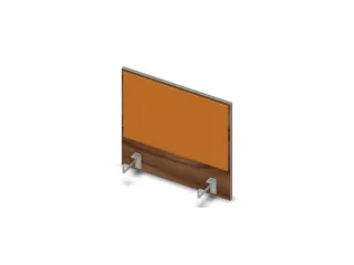 opzetpaneel bureau aanbouw 600mm NP-tiepolo nut BN3005-geel - 1