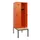 locker met bank,HxBxD 1950x600x815mm,2vak,vak B 300mm,draaigrendel