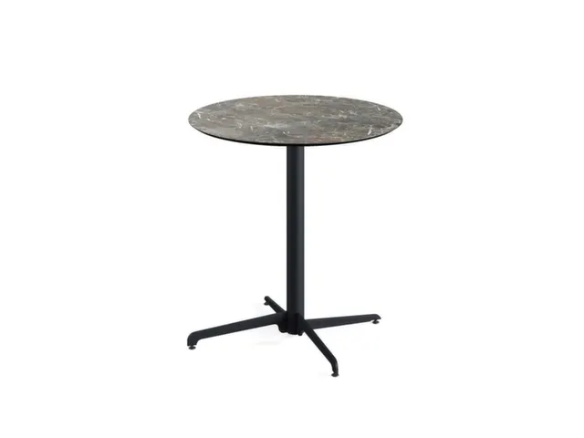outdoortafel,HxØ 740x700mm,rond,X-onderstel zwart