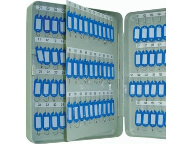 Sleutelkast Voor 140 Sleutelhangers Grijs Inclusief 2 Sleutels