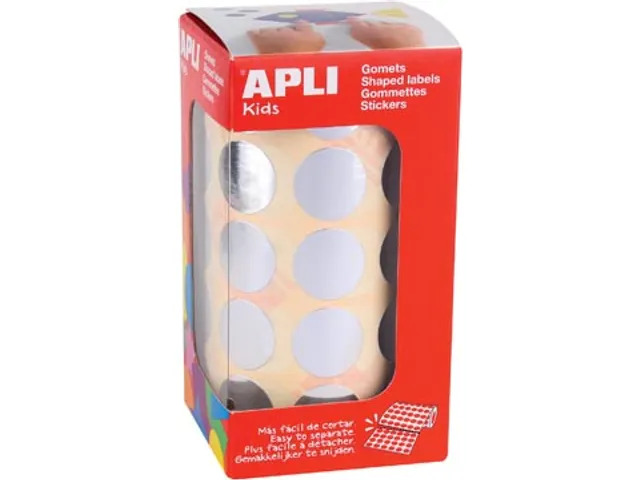 Sticker Rol Cirkel 20Mm 1770 Stuks Metallic Zilver