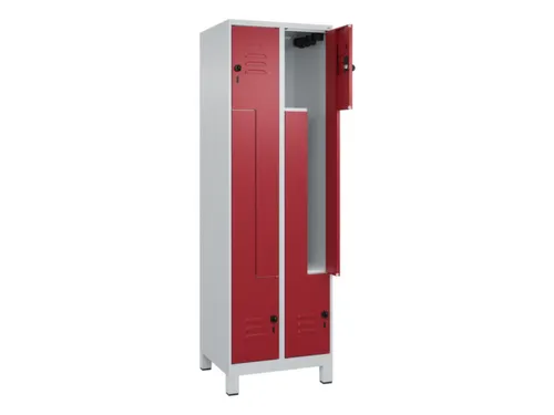 Z-garderobekast,HxBxD 1950x600x500mm,vak B 150/300mm,draaigrendel