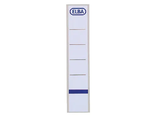 Rugetiket Elba smal 34x190mm zelfklevend wit/blauw 10 stuks