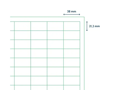 Etiketten Zelfklevend Wit 65 op A4 38x21.2mm 1000 Vel