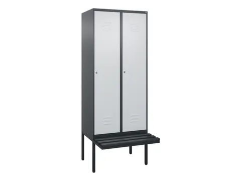 locker met bank,HxBxD 2120x800x815mm,2vak,vak B 400mm,cil.-slot
