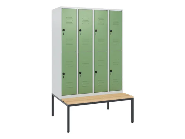 Dubbeldekse dekenkist,HxBxD 1950x1200x815mm,4x2vak.,vak B 300mm