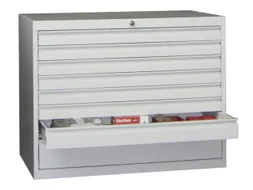 ladekast HxBxD 800x715x600mm 8laden slot RAL7035 front RAL7016