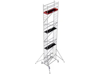 vouwsteiger,werk H 10,8m,steiger H 10m,platform BxD 2000x600mm - 1