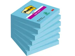 Memoblok Post-it 654 Super Sticky 76x76mm blauw 90 vel