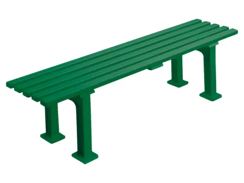 Kunststofbank 415x1500x370mm Zit H 415mm 5 Latten 2 Pootstellen Groen