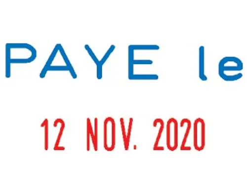 Colop Tekststempel met Datum Mini-Dater Paye le Rood Blauw