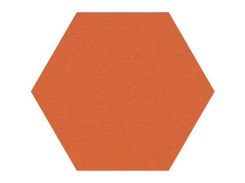 Prikbord Zeshoek Oranje Kleur 2211 Bulletin Paneel Ø 60cm frameloos