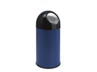 Afvalbak met pushdeksel en binnenemmer 40 Liter Blauw