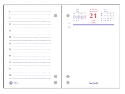 Omlegblok 2027 Brepols 1dag/2pagina's universele ponsing