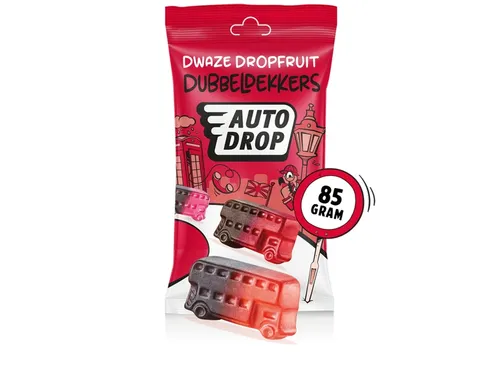 Autodrop Dwaze Dropfruit Dubbeldekkers Zak 85 Gram