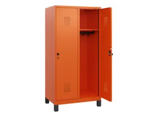 schoollocker,HxBxD 1630x800x500mm,2vak,vak B 400mm,draaigrendel,voeten - 1